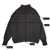 MHL. 595-3263505 DRY MERINO KNIT 定価31900円 ウール セーター ニット 23AW チャコールグレー レディース エムエイチエル【中古】5-1218T∞