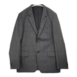 MARGARET HOWELL/FOX BROTHERS スーツ ウール 格子柄 サイズM テーラードジャケット パンツ セットアップ グレー メンズ マーガレットハウエル/フォックスブラザーズ【中古】6-0102T∞