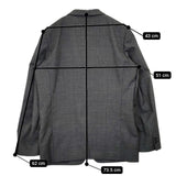 MARGARET HOWELL/FOX BROTHERS スーツ ウール 格子柄 サイズM テーラードジャケット パンツ セットアップ グレー メンズ マーガレットハウエル/フォックスブラザーズ【中古】6-0102T∞