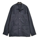 YLEVE COTTON TYPEWRITER CUBAN SH コットン キューバシャツ 定価47300円 サイズ4 長袖シャツ 24SS ネイビー メンズ イレーヴ【中古】5-1115M♪