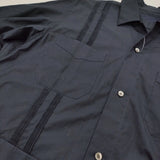 YLEVE COTTON TYPEWRITER CUBAN SH コットン キューバシャツ 定価47300円 サイズ4 長袖シャツ 24SS ネイビー メンズ イレーヴ【中古】5-1115M♪