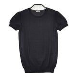 DRESSTERIOR 085-18007 半袖 ウール セーター ニット ブラック レディース ドレステリア【中古】5-1229T∞