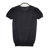 DRESSTERIOR 085-18007 半袖 ウール セーター ニット ブラック レディース ドレステリア【中古】5-1229T∞