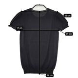 DRESSTERIOR 085-18007 半袖 ウール セーター ニット ブラック レディース ドレステリア【中古】5-1229T∞