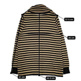 Conges payes/ADIEU TRISTESSE ウールアンゴラ混 ボーダー ハイネック セーター ニット ベージュ ブラック レディース コンジェ ペイエ/アデュートリステス【中古】5-1229T∞