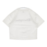 Champion ロゴ刺繍 短丈 コットン サイズM CWSK364 半袖Ｔシャツ カットソー ホワイト レディース チャンピオン【中古】6-0501S△