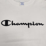 Champion ロゴ刺繍 短丈 コットン サイズM CWSK364 半袖Ｔシャツ カットソー ホワイト レディース チャンピオン【中古】6-0501S△