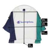 Champion CROPPED T-SHIRT ロゴプリント 短丈 レーヨン混 サイズM 半袖Ｔシャツ カットソー ホワイト ネイビー グリーン レディース チャンピオン【中古】6-0501S△