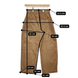 denicher DP194118 タック コーデュロイ イージー パンツ ブラウン レディース デニシェ【中古】5-1214T♪