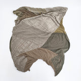 JURGEN LEHL リンクス編み ウールコットン ストール ベージュ カーキ レディース ヨーガンレール【中古】5-1115T♪