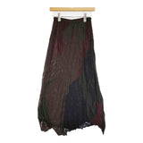 JURGEN LEHL リンクス編み ウールコットン J0183KS201 ロングスカート ワインレッド カーキ レディース ヨーガンレール【中古】5-1115T♪