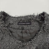 JURGEN LEHL 日本製 J0194FJ622 1B ウール ノーカラージャケット チャコールグレー レディース ヨーガンレール【中古】5-1214T♪