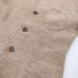 45R/45rpm 未使用品 ウールアルパカ縮絨ニットジャケット 定価49000円 ジャケット ベージュ レディース フォーティーファイブアールピーエム【中古】5-1115T♪