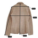 45R/45rpm 未使用品 ウールアルパカ縮絨ニットジャケット 定価49000円 ジャケット ベージュ レディース フォーティーファイブアールピーエム【中古】5-1115T♪