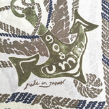 umii 908/45R/45rpm アンカー ロープ 大判 スカーフ ライトグレー イエロー レディース ウミフォーティーファイブアールピーエム【中古】6-0130G◎