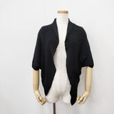 TABASA サイズ34 アシンメトリー ニット ボレロ カーディガン ブラック レディース タバサ【中古】5-1211T◎