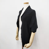 TABASA サイズ34 アシンメトリー ニット ボレロ カーディガン ブラック レディース タバサ【中古】5-1211T◎