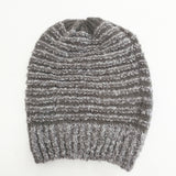 HATS&DREAMS イタリア製 帽子 ニットキャップ ブラウン グレー レディース ハッツアンドドリームス【中古】5-1120T◎