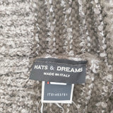HATS&DREAMS イタリア製 帽子 ニットキャップ ブラウン グレー レディース ハッツアンドドリームス【中古】5-1120T◎