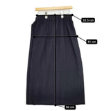 JURGEN LEHL J0184US601 日本製 ウール ロングスカート ネイビー レディース ヨーガンレール【中古】5-1229T∞