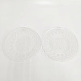 アラベスクプレート2枚セット ガラス食器 皿 クリア レディース【中古】6-0209G◎