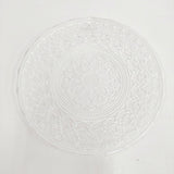 アラベスクプレート2枚セット ガラス食器 皿 クリア レディース【中古】6-0209G◎