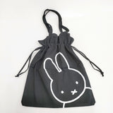 miffy 未使用品 巾着トートバッグ トートバッグ ブラック レディース ミッフィー【中古】6-0204G◎
