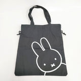 miffy 未使用品 巾着トートバッグ トートバッグ ブラック レディース ミッフィー【中古】6-0204G◎