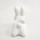 miffy 未使用 フラワーミッフィー こうさぎカバー 鉢カバー インテリアその他 ホワイト レディース ミッフィー【中古】6-0204G◎