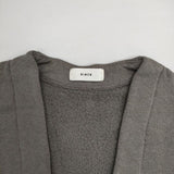 RINEN 裏起毛羽織り スウェット 製品染め コットン カーディガン グレー レディース リネン【中古】5-1229T∞