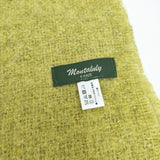 Montaluly モンタルリー フランス製 無地 マフラー ストール キミドリ レディース【中古】5-1123T◎