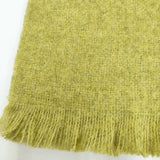 Montaluly モンタルリー フランス製 無地 マフラー ストール キミドリ レディース【中古】5-1123T◎