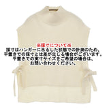 Vincent et Mireille ハイネックサイドオープンベスト 定価12100円 ウール ベスト オフホワイト レディース バンソンエミレイユ【中古】5-1214T♪