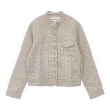 si-si-si comfort 未使用品 リネンジャケット Gジャン 定価27500円 N-603L デニムジャケット エクリュ ベージュ レディース スースースーコンフォート【中古】6-0415M∞