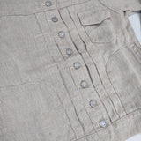 si-si-si comfort 未使用品 リネンジャケット Gジャン 定価27500円 N-603L デニムジャケット エクリュ ベージュ レディース スースースーコンフォート【中古】6-0415M∞