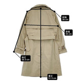 LA MARINE FRANCAISE MLG3609011 ベルト付き 裏生地総柄 トレンチコート ベージュ レディース マリンフランセーズ【中古】6-0214M∞