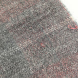 45R/45rpm フリンジマフラー ウール チェック マフラー レッド グレー レディース フォーティーファイブアールピーエム【中古】5-1123T◎