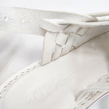 trippen Swamp White メッシュレザー サイズ37 定価49500円 サンダル ホワイト レディース トリッペン【中古】6-0214S◎