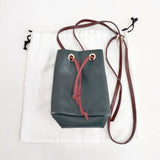 MAISON BOINET/YOSHIYO 巾着 ショルダーバッグ グリーン レディース メゾンボワネ/ヨシヨ【中古】6-0318G∞