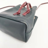 MAISON BOINET/YOSHIYO 巾着 ショルダーバッグ グリーン レディース メゾンボワネ/ヨシヨ【中古】6-0318G∞