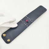 petite robe noire レザーバングル スタッズ タッセル紐付き バングル ネイビー 濃紺 レディース プティローブノアー【中古】6-0110G∞