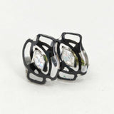 petite robe noire アクリル樹脂 イヤリング ブラック クリア レディース プティローブノアー【中古】6-0110G∞