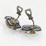 petite robe noire アクリル樹脂 イヤリング ブラック クリア レディース プティローブノアー【中古】6-0110G∞