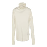 SOEJU カシミヤ混タートルネックカットソー サイズL 定価11000円 シアー インナー カットソー アイボリー レディース ソージュ【中古】5-1115M♪