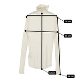 SOEJU カシミヤ混タートルネックカットソー サイズL 定価11000円 シアー インナー カットソー アイボリー レディース ソージュ【中古】5-1115M♪