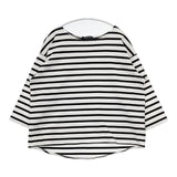 My weakness ともさかりえ ボーダー 2-10-F 七分袖 カットソー ホワイト ブラック レディース マイウィークネス【中古】6-0218M∞
