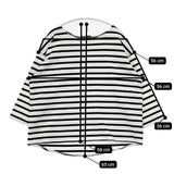 My weakness ともさかりえ ボーダー 2-10-F 七分袖 カットソー ホワイト ブラック レディース マイウィークネス【中古】6-0218M∞