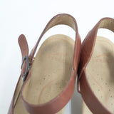 dansko Tasha レザートラップサンダル サイズ38 3604270600 サンダル ブラウン レディース ダンスコ【中古】6-0426S◎