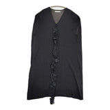 mina perhonen forest parade 定価46000円 us8969 サイズ36 コットンニット Vネック ノースリーブ ワンピース ブラック レディース ミナペルホネン【中古】6-0407S♪