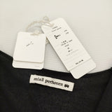 mina perhonen forest parade 定価46000円 us8969 サイズ36 コットンニット Vネック ノースリーブ ワンピース ブラック レディース ミナペルホネン【中古】6-0407S♪